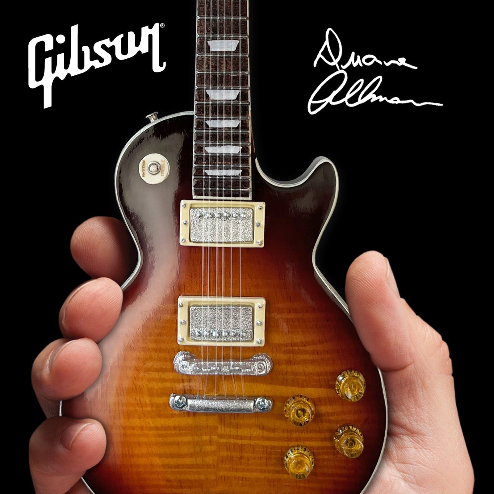 Duane Allman Gibson Les Paul Tobacco Burst "Duane" Mini Guitar