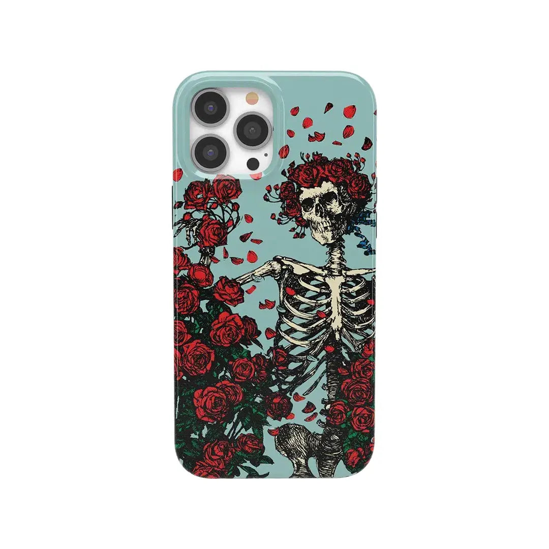 Skeleton Roses Grateful Dead iPhone Case - Main Image