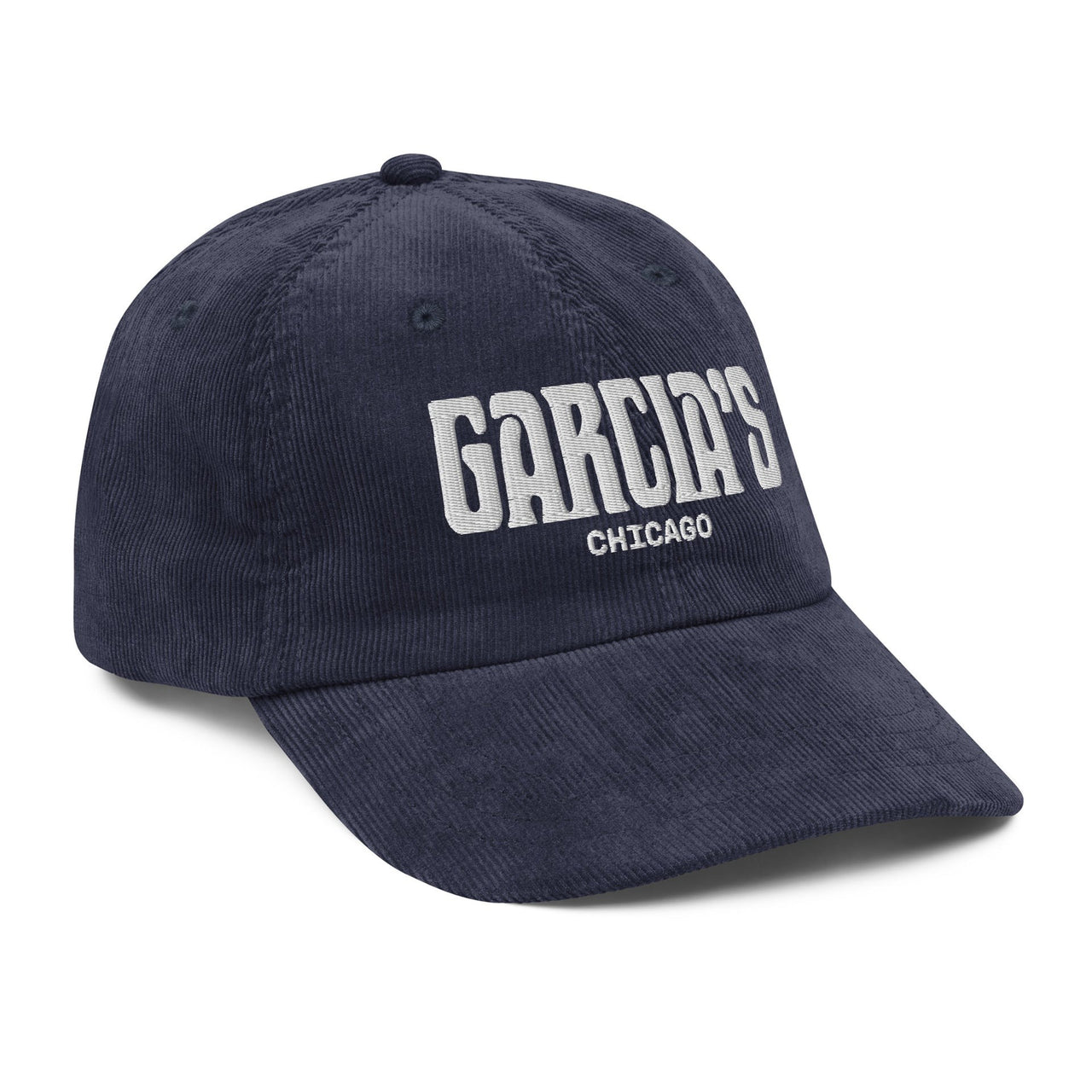 Garcia's Chicago Embroidered Corduroy Navy Hat