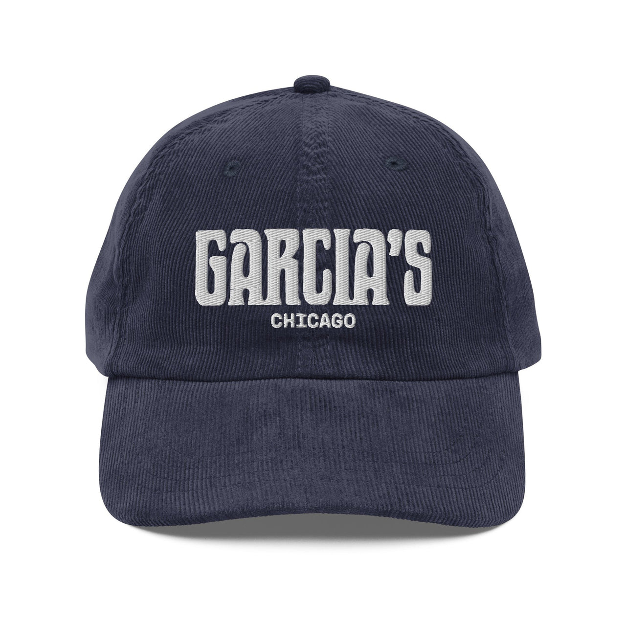 Garcia's Chicago Embroidered Corduroy Navy Hat