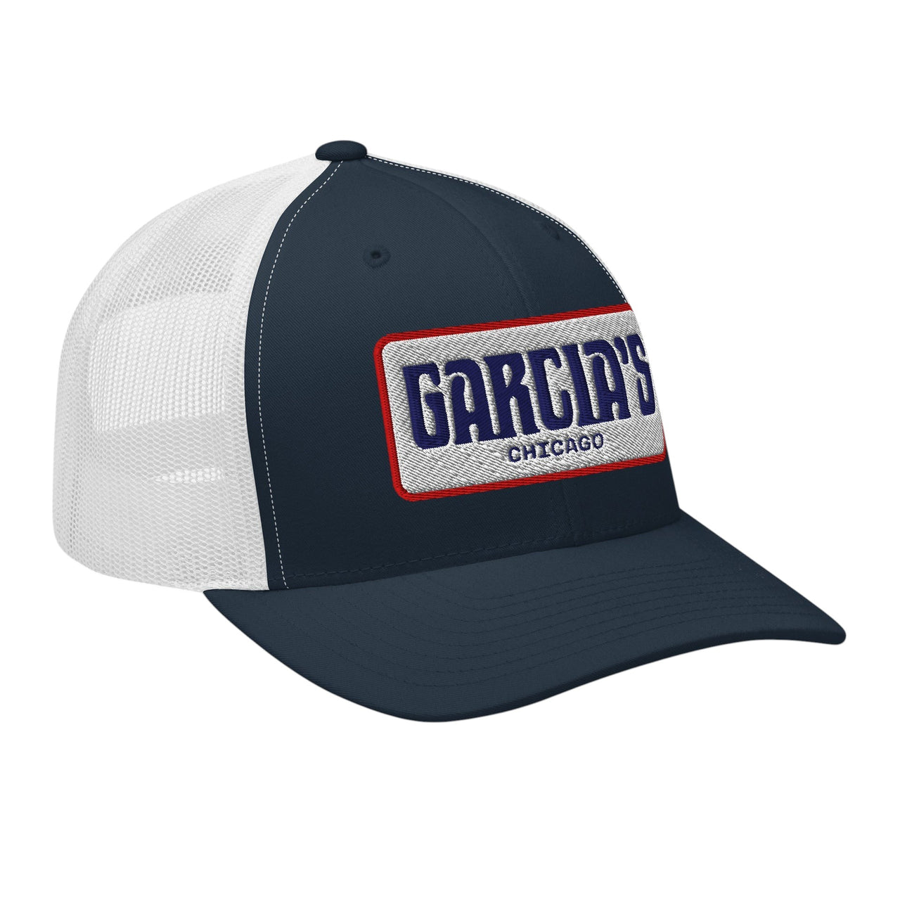 Garcia's Chicago Embroidered Navy Trucker Hat
