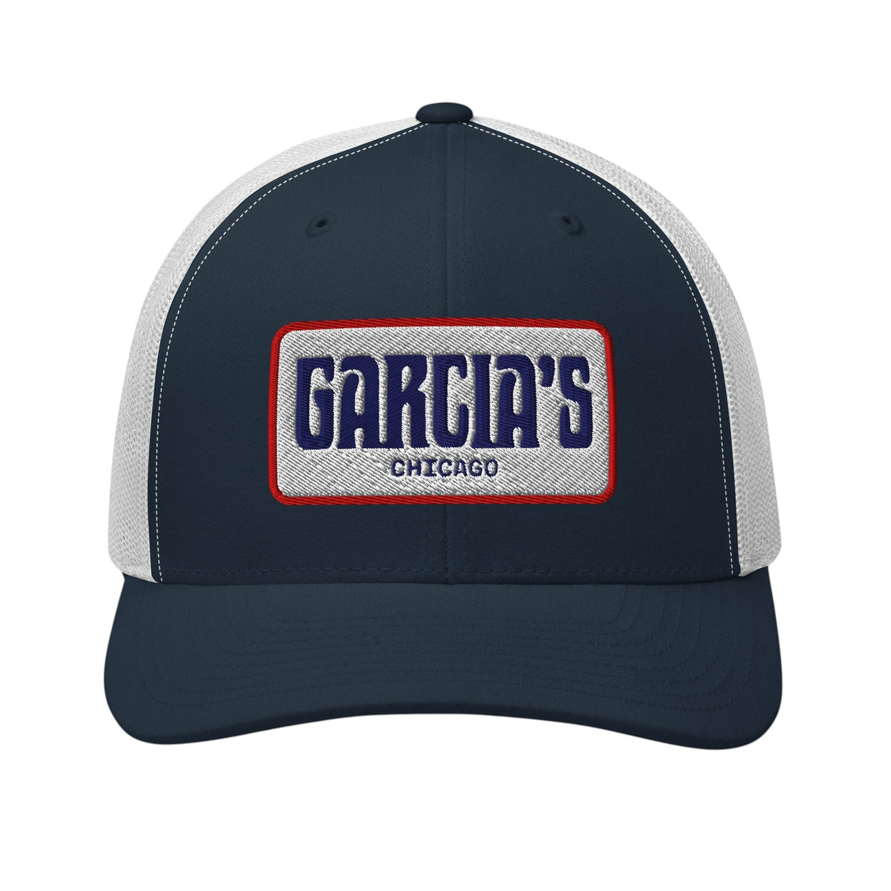 Garcia's Chicago Embroidered Navy Trucker Hat