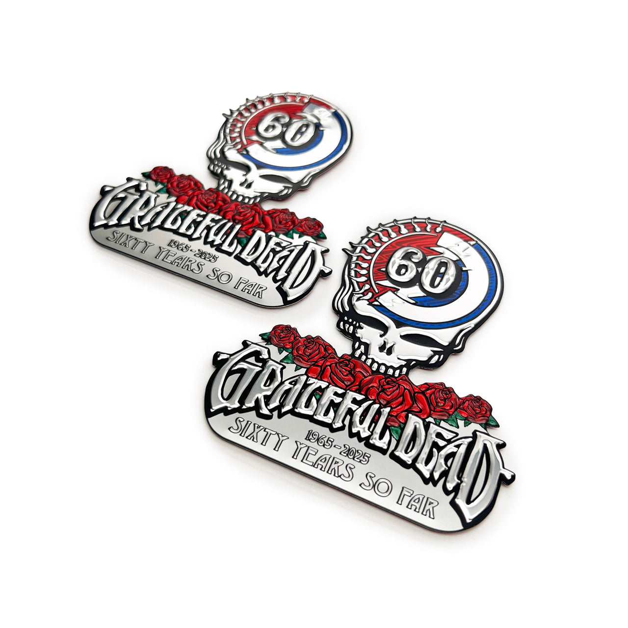 Grateful Dead 60 Metal Sticker (2-Pack)