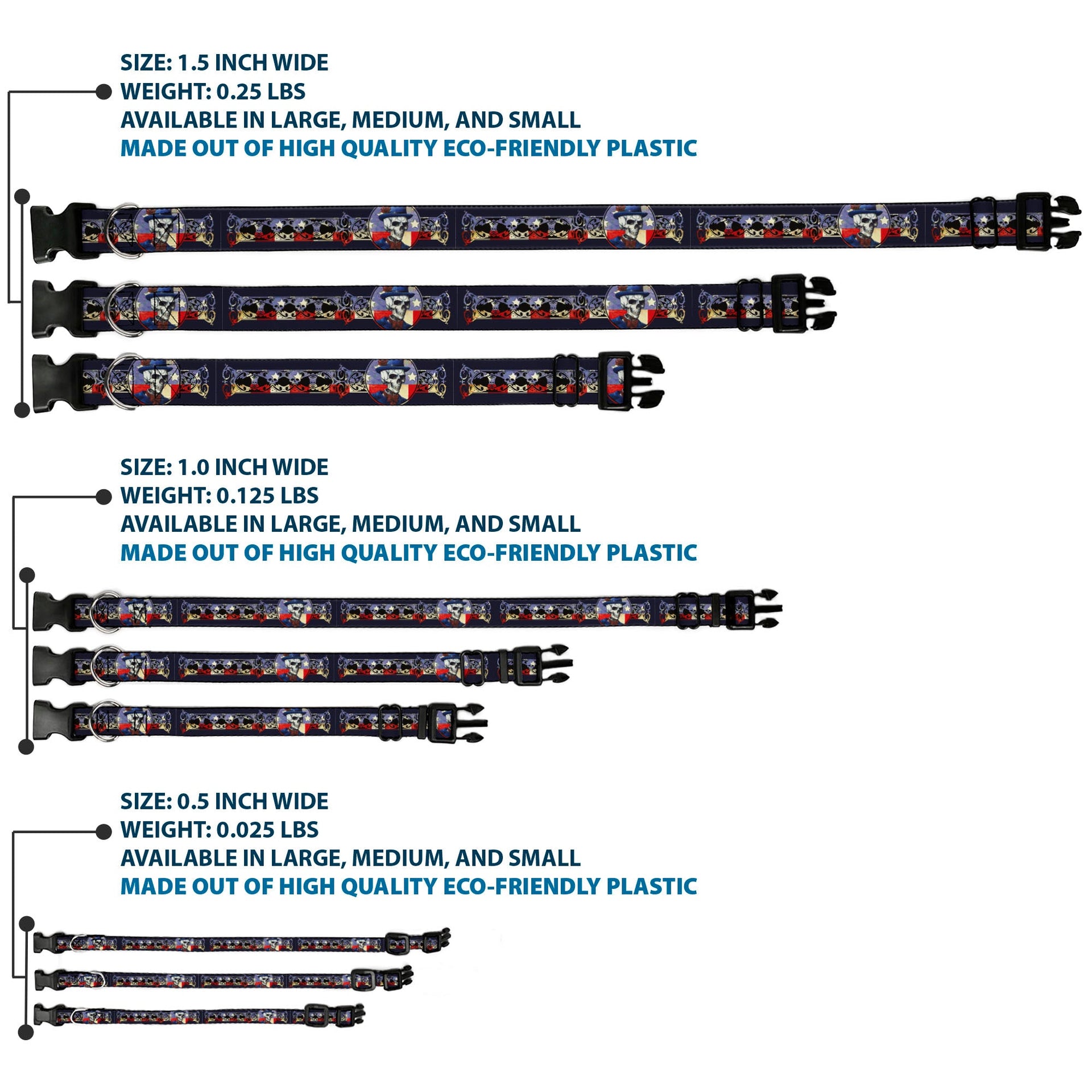 Grateful Dead Dog Collar | Dave's Picks Skeleton Art