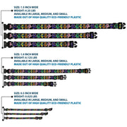 Grateful Dead Dog Collar | Rainbow Dancing Bears (Small Pattern)