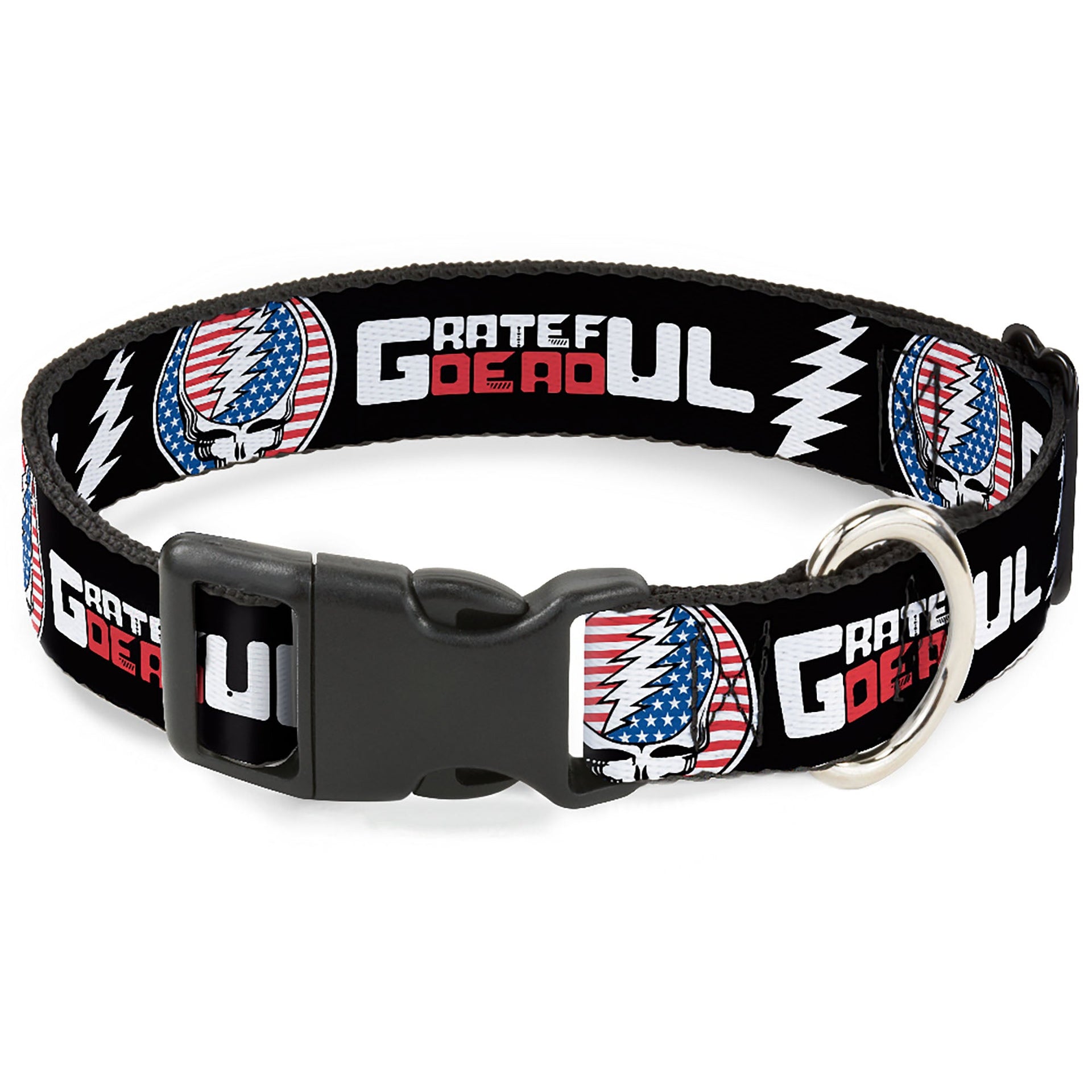 Grateful Dead Dog Collar | Stars & Stripes + Text