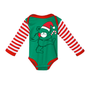 Grateful Dead Santa Bear Long Sleeve Baby Onesie
