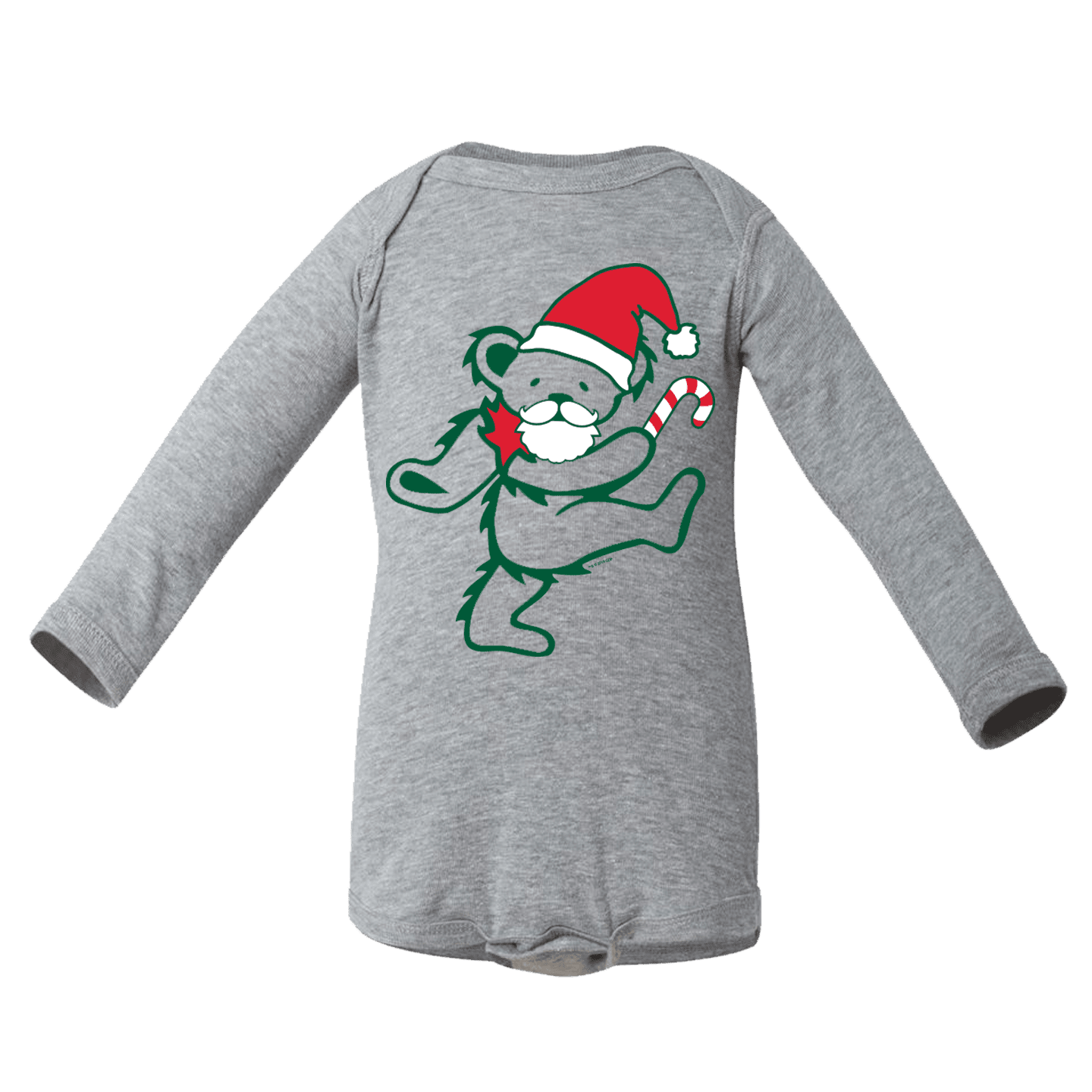 Grateful Dead Santa Bear Long Sleeve Baby Onesie
