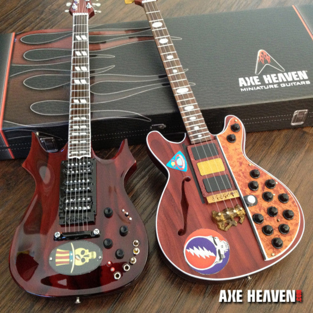 Jerry Garcia "Top Hat" & Phil Lesh "Big Brown" Bass Mini Guitars (Set of 2)
