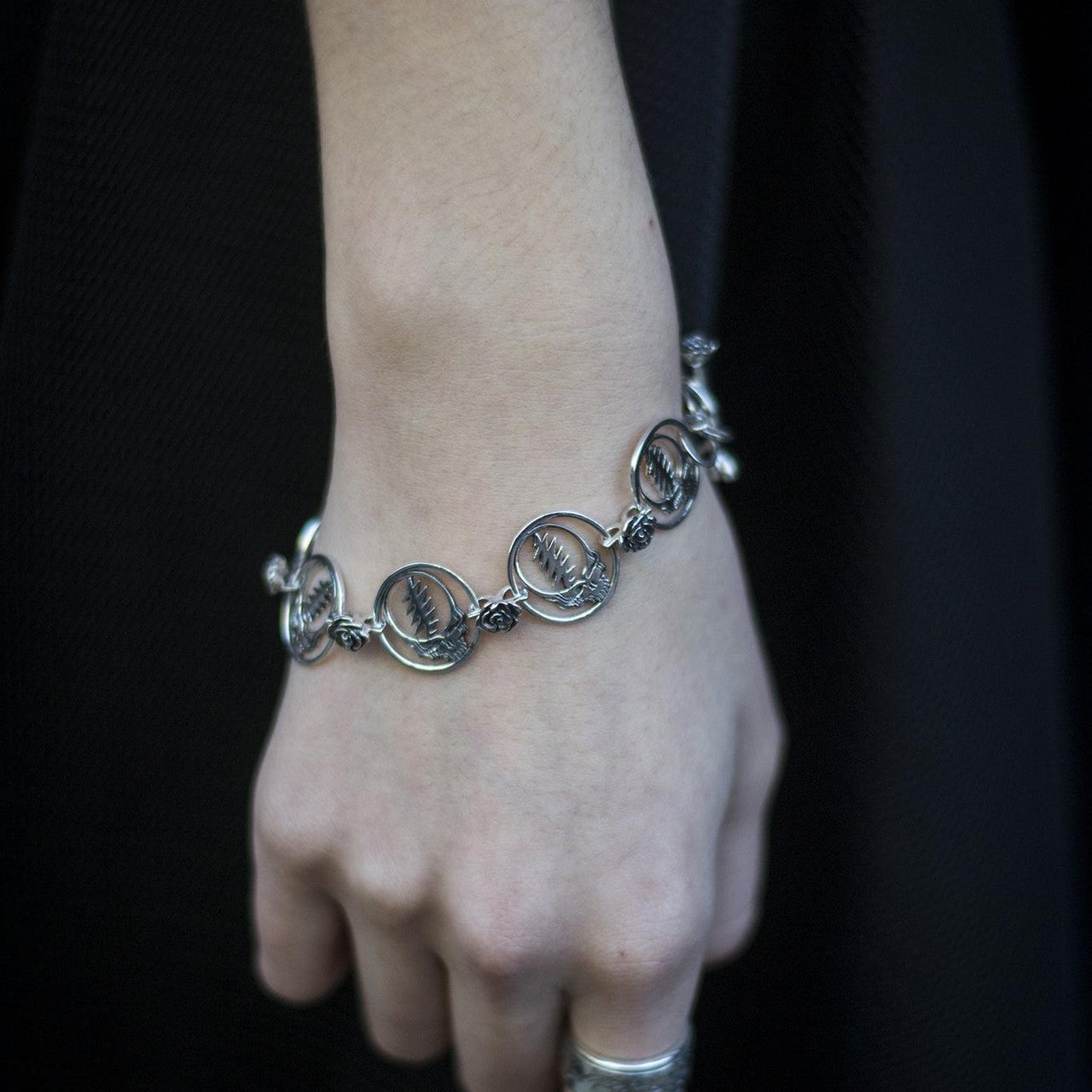 Steal Your Face Sterling Silver Statement Bracelet