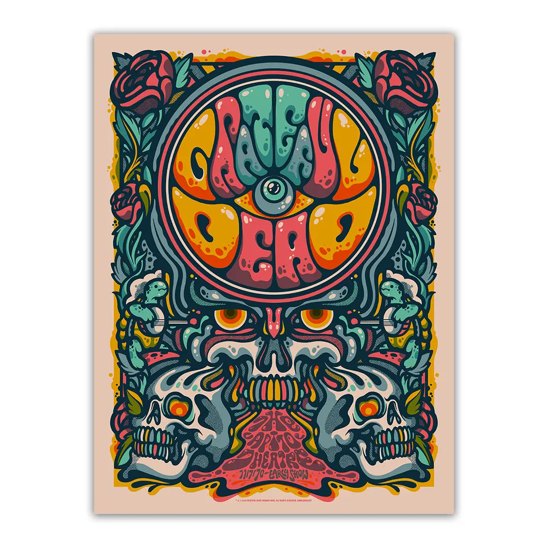 Grateful Dead (11/7/1970) Main Edition Poster by Drew Millward