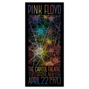 Pink Floyd Live at The Capitol Theatre poster featuring vintage concert artwork with psychedelic elements and iconic band imagery