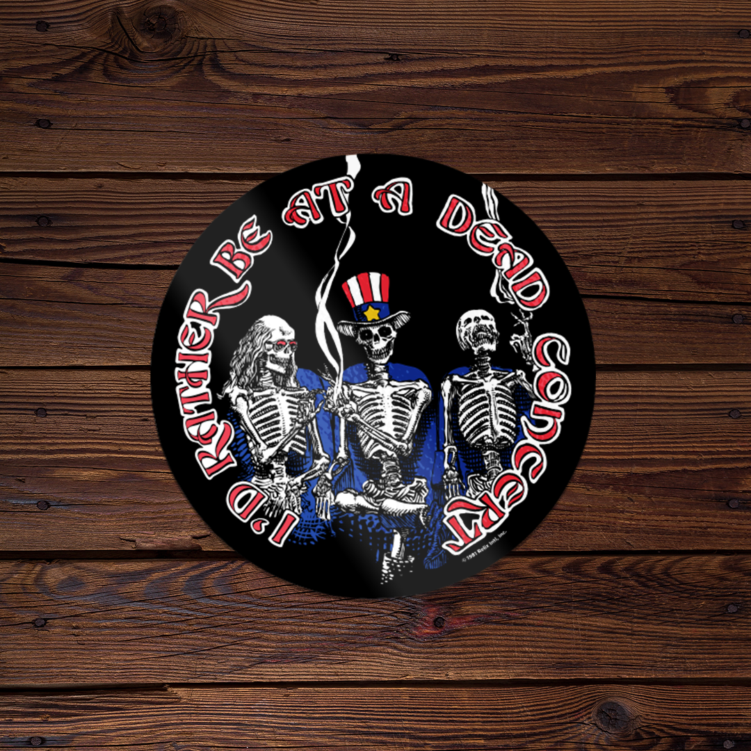 I'd Rather Be At A Dead Concert - Throwback Sticker