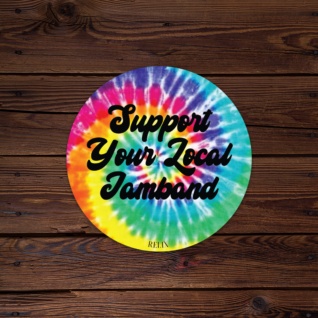 Support Your Local Jamband Tie Dye Sticker