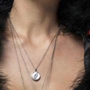 13-Point Lightning Bolt Sterling Silver & Mother Of Pearl Charm Necklace