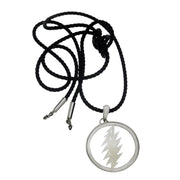13-Point Lightning Bolt Sterling Silver Mother Of Pearl Cord Necklace