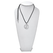 13-Point Lightning Bolt Sterling Silver Mother Of Pearl Cord Necklace