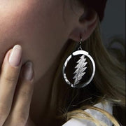 13-Point Lightning Bolt Sterling Silver Mother Of Pearl Drop Earring