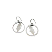 13-Point Lightning Bolt Sterling Silver Mother Of Pearl Drop Earring