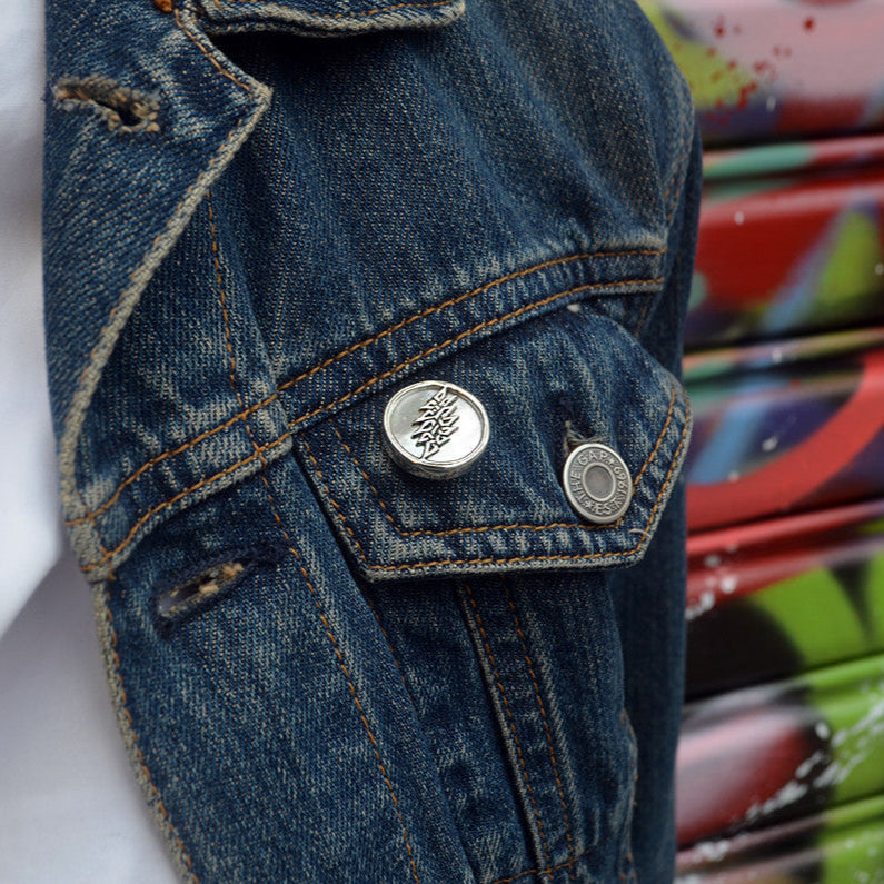 13-Point Lightning Bolt Sterling Silver Pin