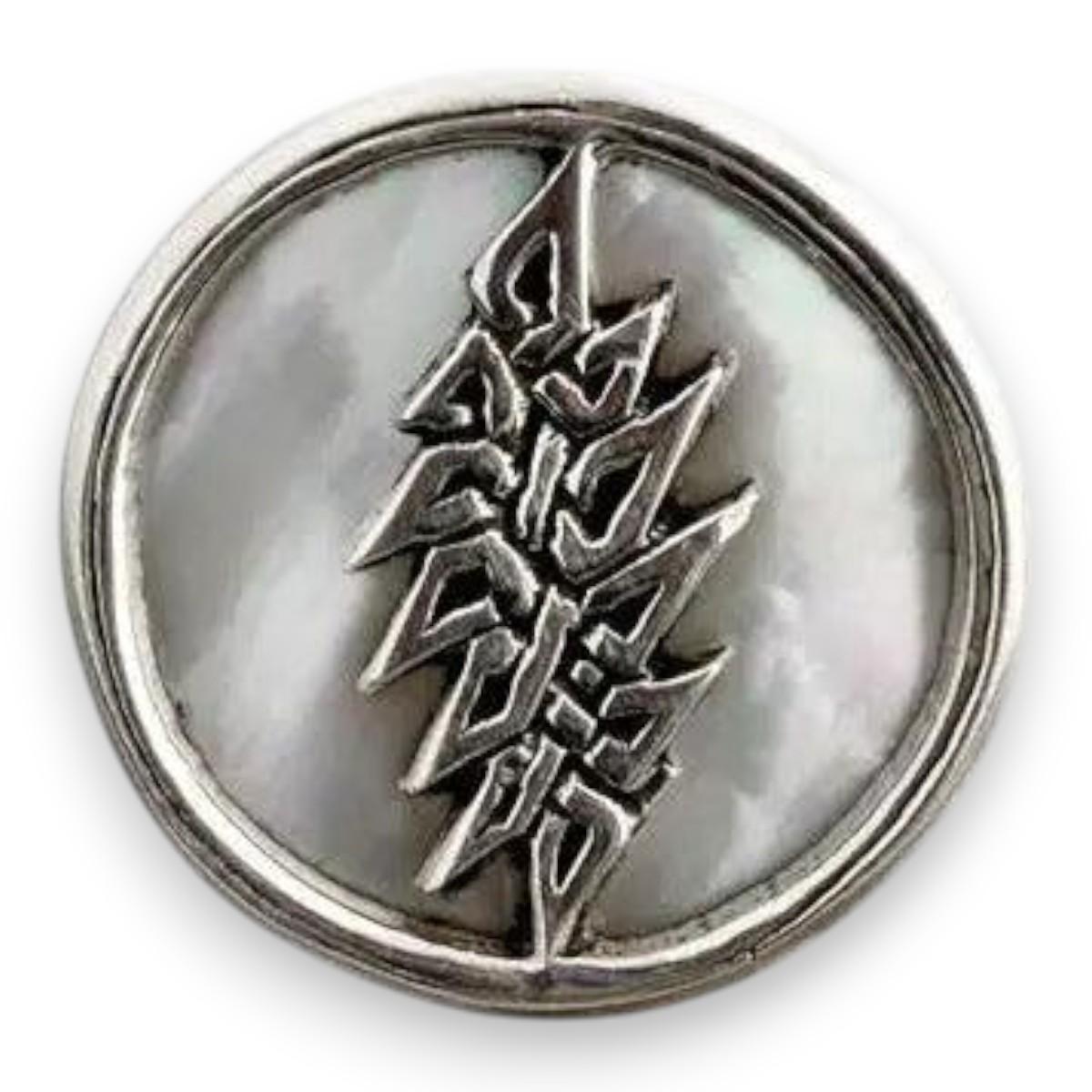 Grateful Dead Lightning Bolt Sterling Silver Pin