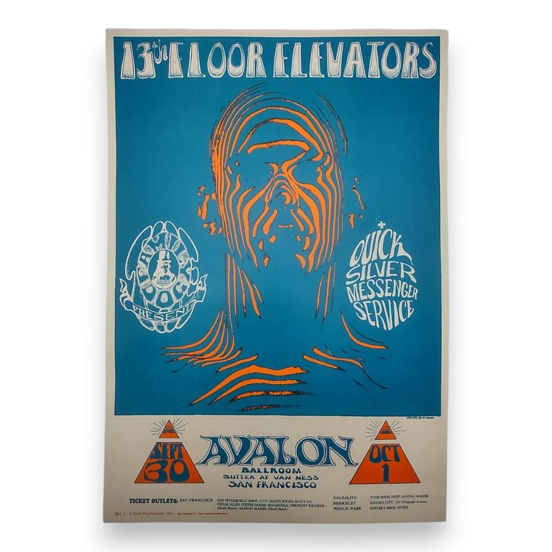 13th Floor Elevators, Quicksilver Messenger Service – The Avalon Ballroom, San Francisco (Sep 30–Oct 1, 1966) by Stanley Mouse & Alton Kelley
