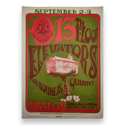 13th Floor Elevators, Sir Douglas Quintet – The Avalon Ballroom, San Francisco (Sep 2–3, 1966) by Stanley Mouse & Alton Kelley (Signed by Stanley Mouse)