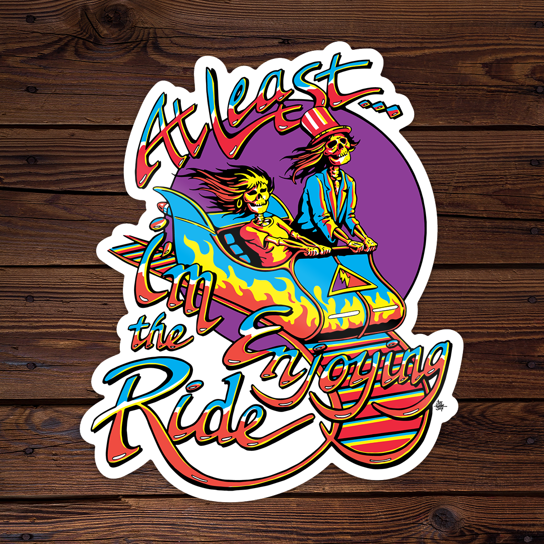 Enjoying The Ride - Throwback Sticker