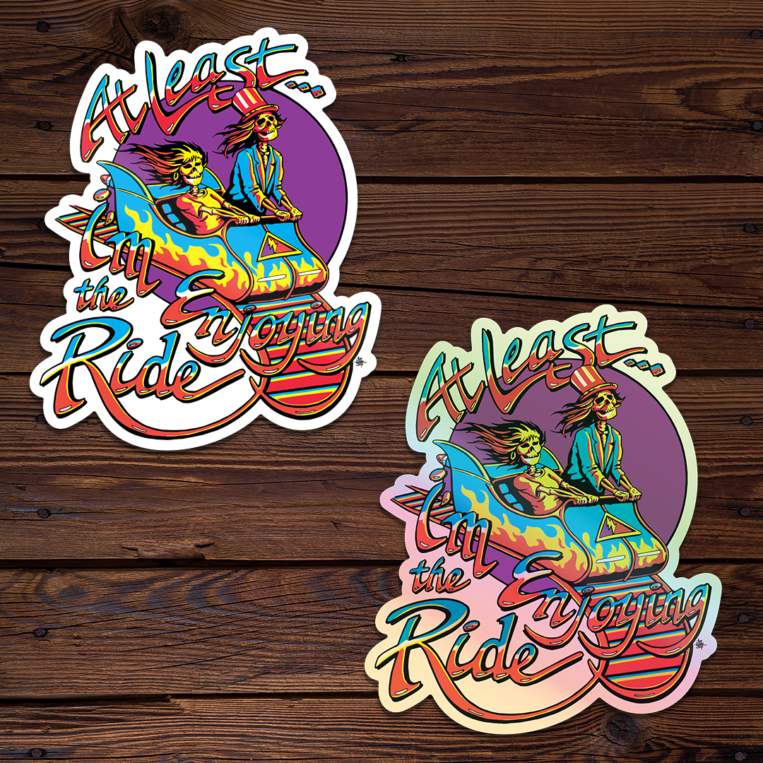 Enjoying The Ride - Throwback Sticker Set (Holographic + Regular)