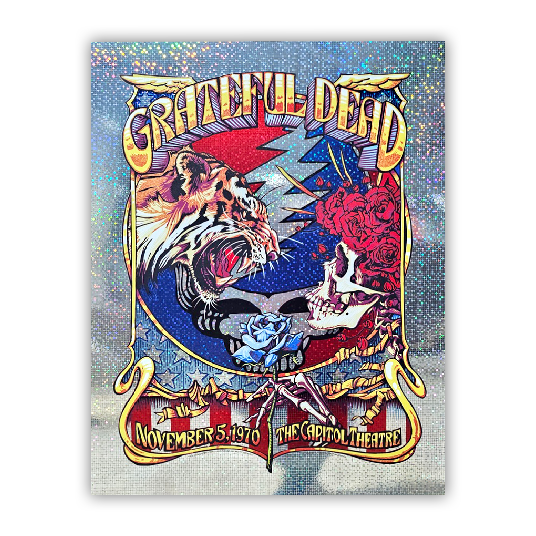 Grateful Dead (11/5/1970) Donut Foil Poster by AJ Masthay