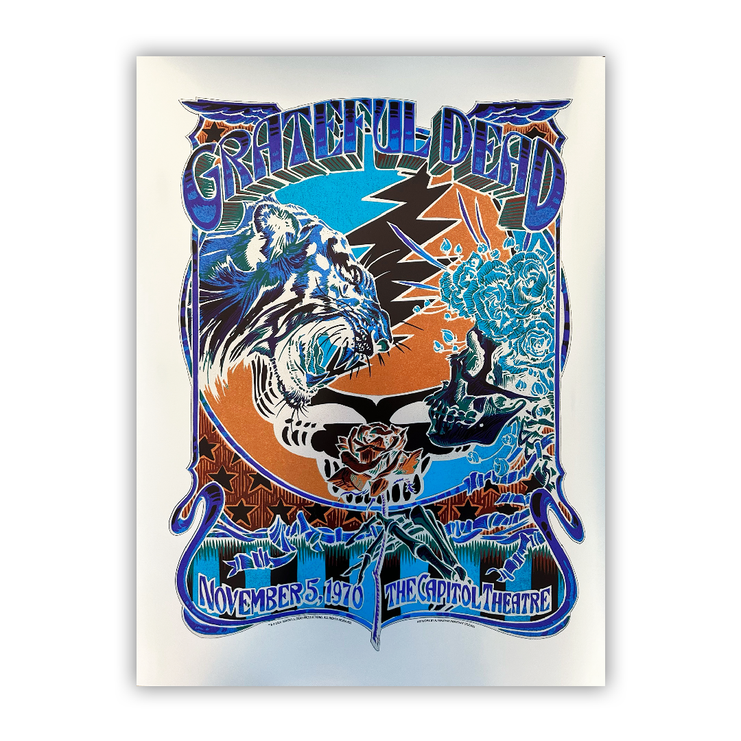 Grateful Dead (11/5/1970) Inverse Foil Poster by AJ Masthay