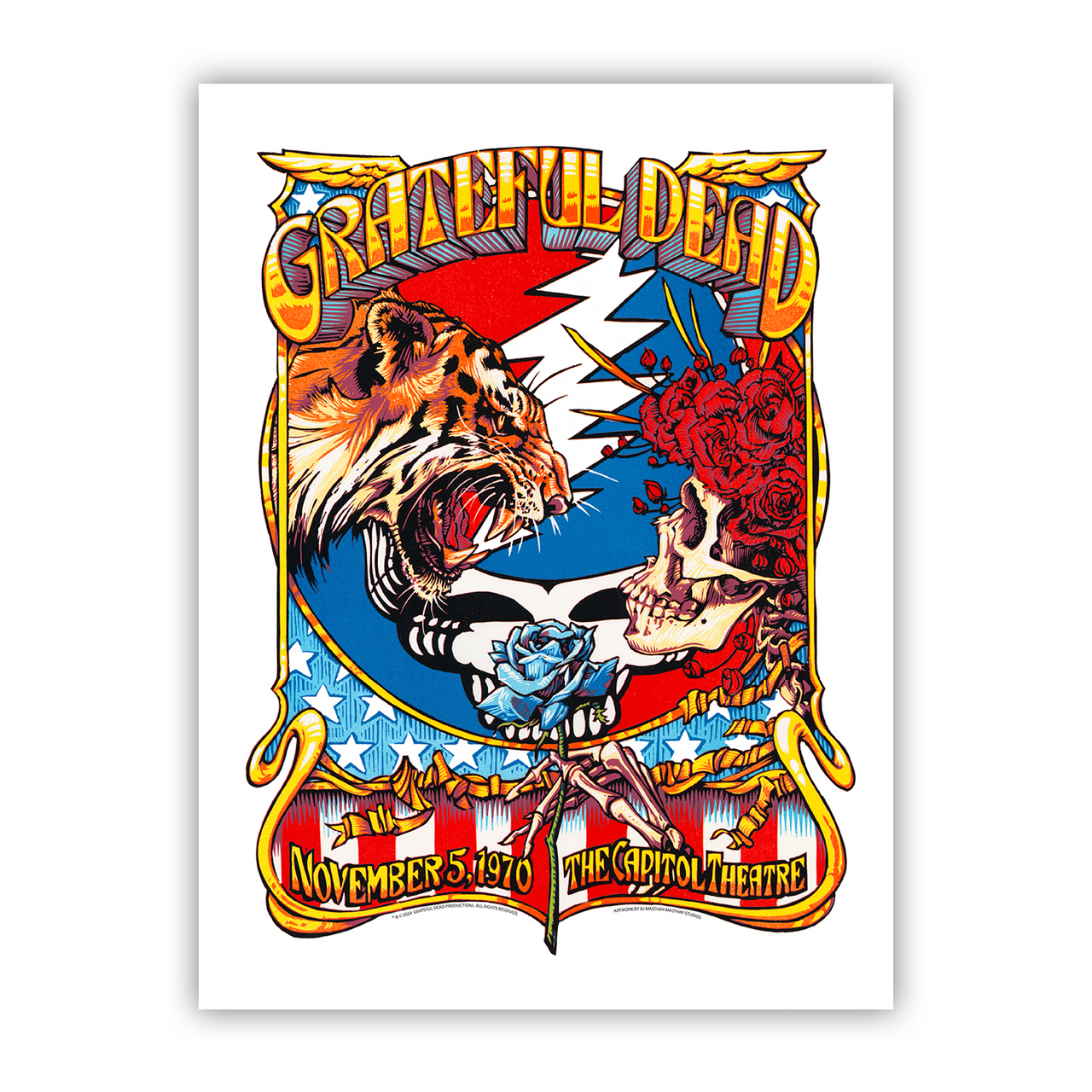 Grateful Dead (11/5/1970) Main Edition Poster by AJ Masthay