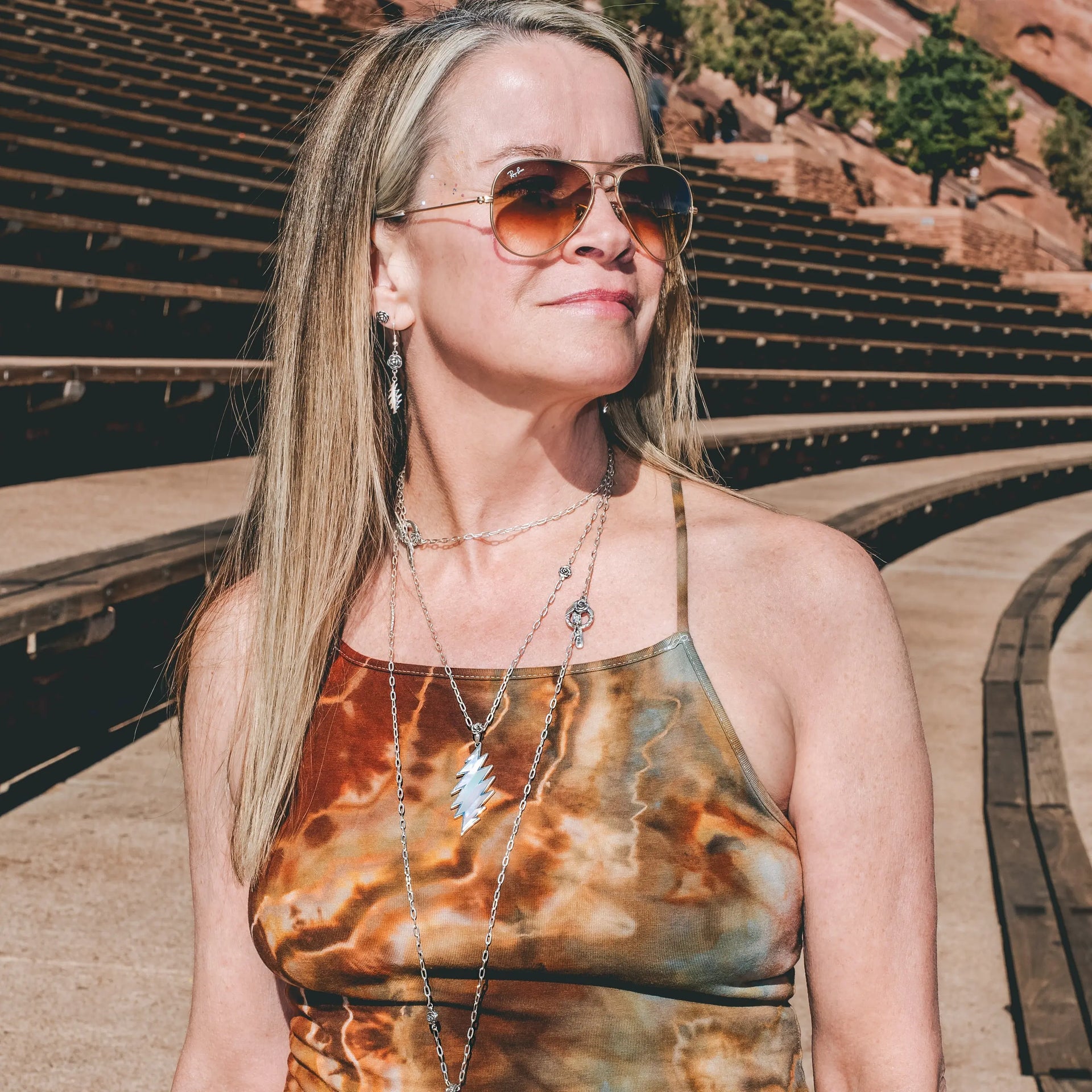 Grateful Dead Delilah Jones Earrings | Silver Hiouchi Jewels / Rose & Bolt Grateful Dead Jewelry Earrings {{Shop name}}