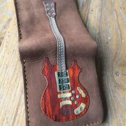 Grateful Dead Jerry Garcia "Rosebud" Handmade Leather Guitar Wallet