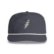 Grateful Dead Embroidered Gray Bolt Surf Rope Cap - Navy