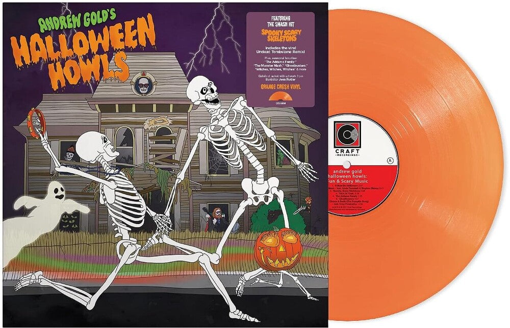 the album cover for Andrew Gold - Halloween Howls: Fun & Scary Music - [Translucent Orange Crush]