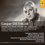 the album cover for Patrizio Mazzola - Caspar Diethelm: Orchestral Music Vol. 1 - Concert