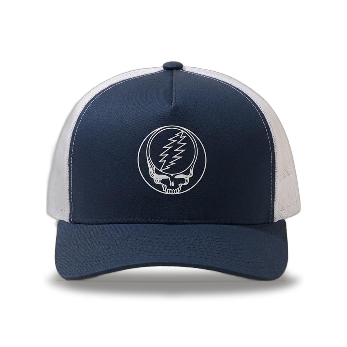 White Stealie Trucker Hat in Navy/White — Officially licensed Grateful Dead Hat from Relix