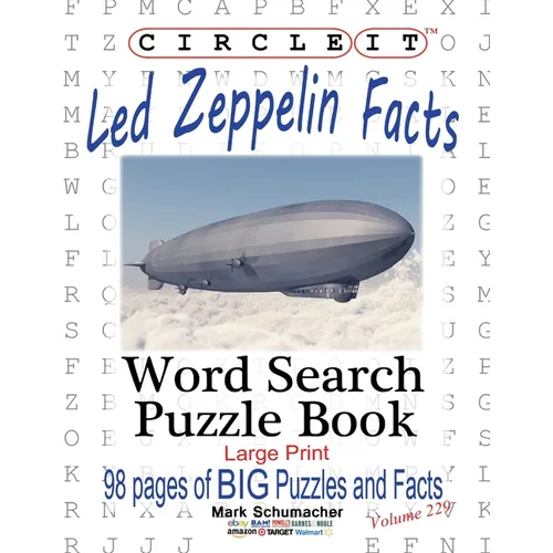 Circle It, Led Zeppelin Facts, Word Search, Puzzle Book