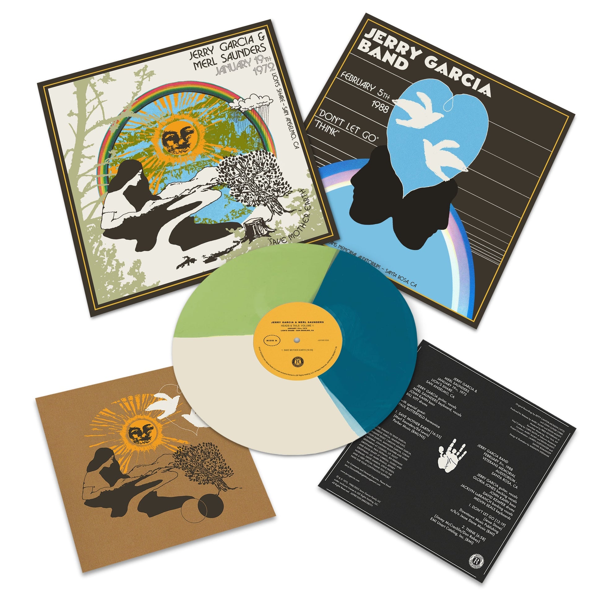 Jerry Garcia & Merl Saunders – Heads & Tails Vol. 1 (Tri-Color LP)