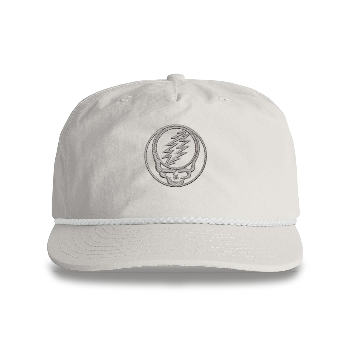 Grateful Dead Embroidered Stealie Surf Rope Cap - Off-White