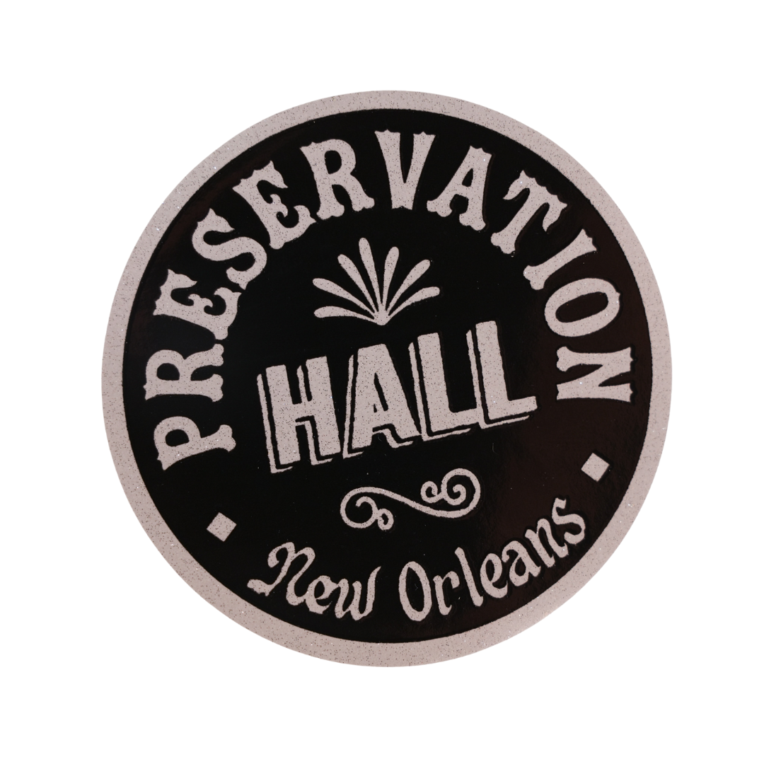 Preservation Hall Drum Sticker (Black/Silver)