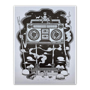 "80s Kid" Light Blue Letterpress Print by Mazza