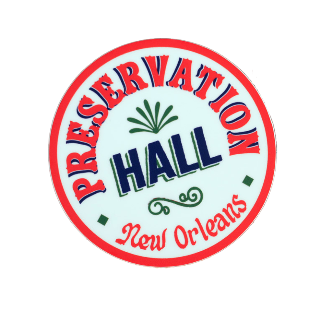 Preservation Hall Drum Sticker (White)