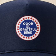 Close-up of the design on the Good Ol' Grateful Dead Foam Trucker Hat - Navy