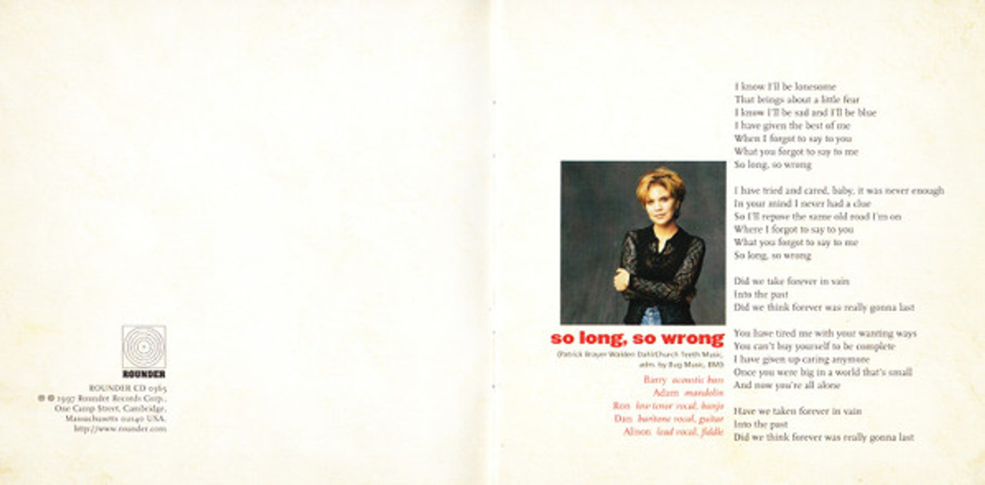 Alison Krauss – So Long So Wrong (CD) - Alternate View