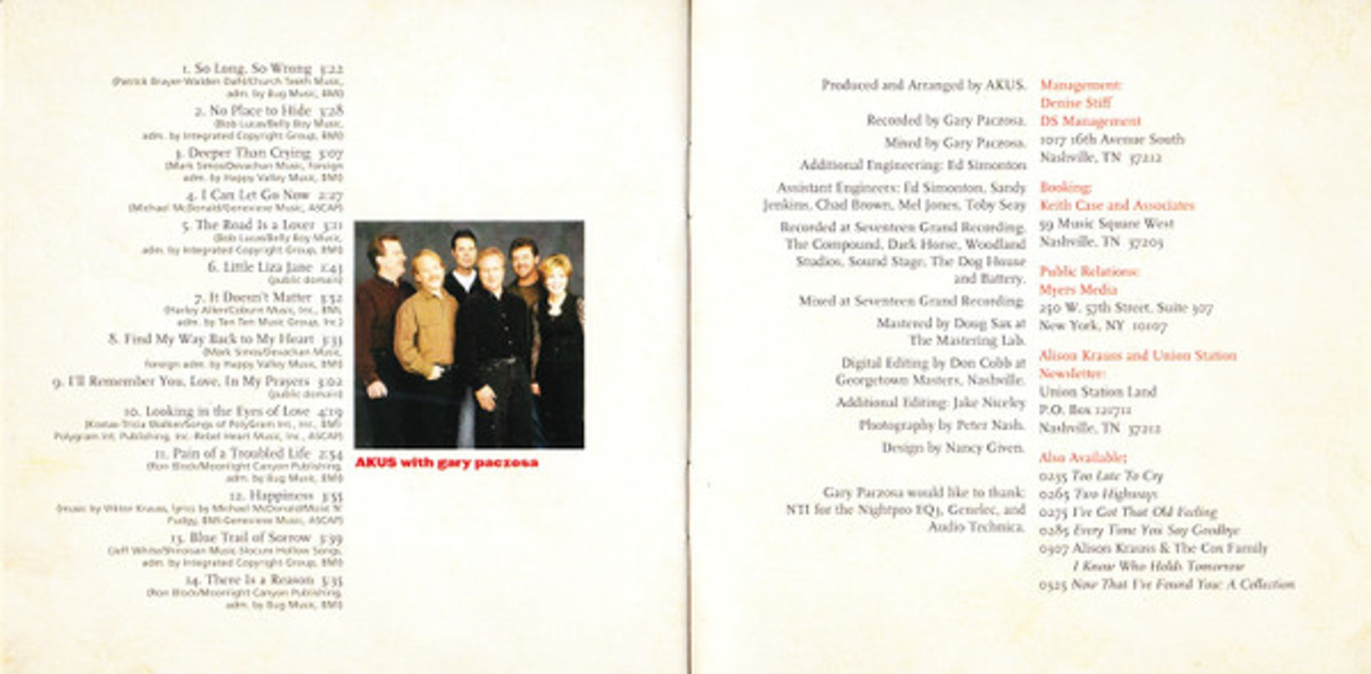Alison Krauss – So Long So Wrong (CD) - Side View
