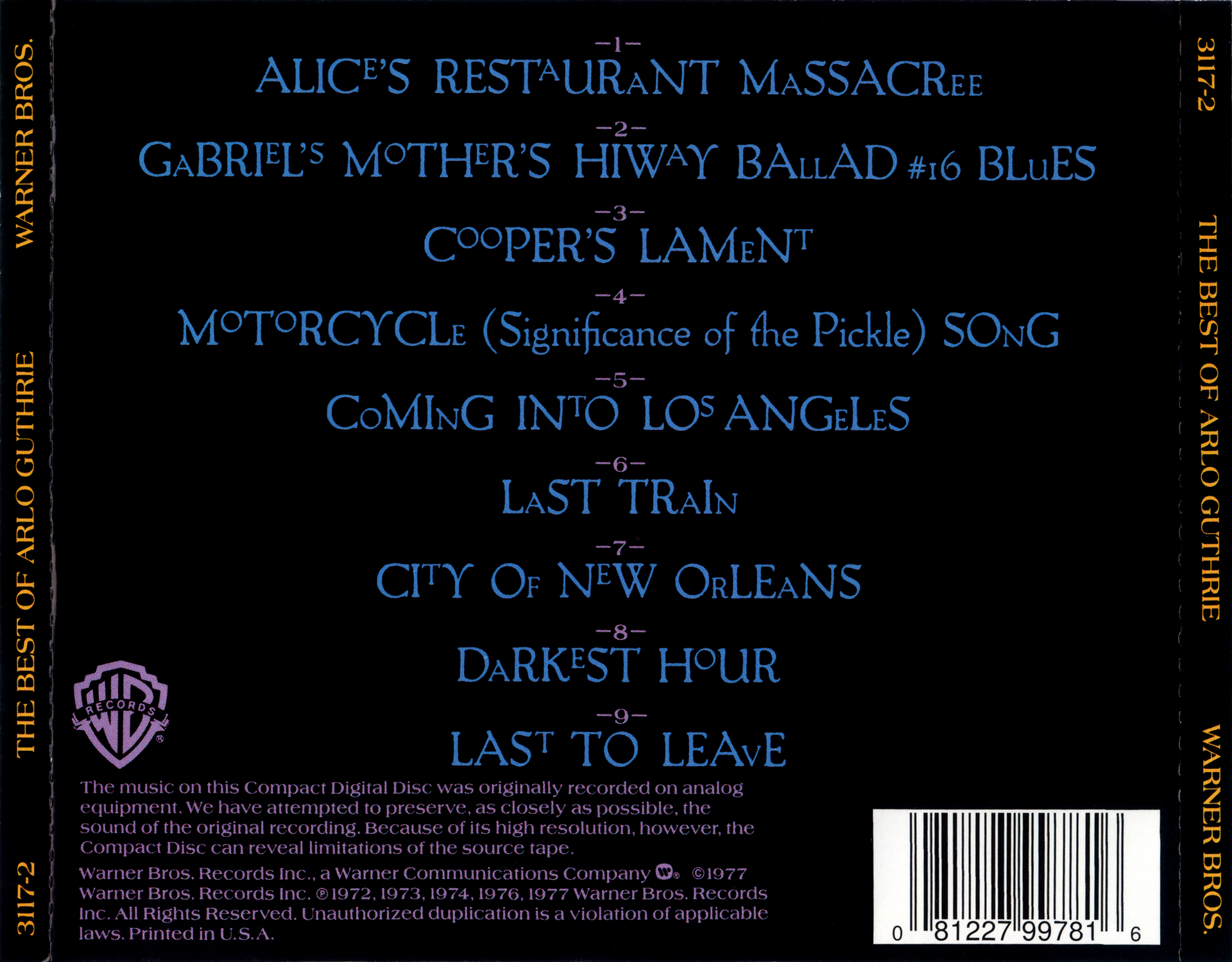 Arlo Guthrie – The Best Of (CD) - Detail