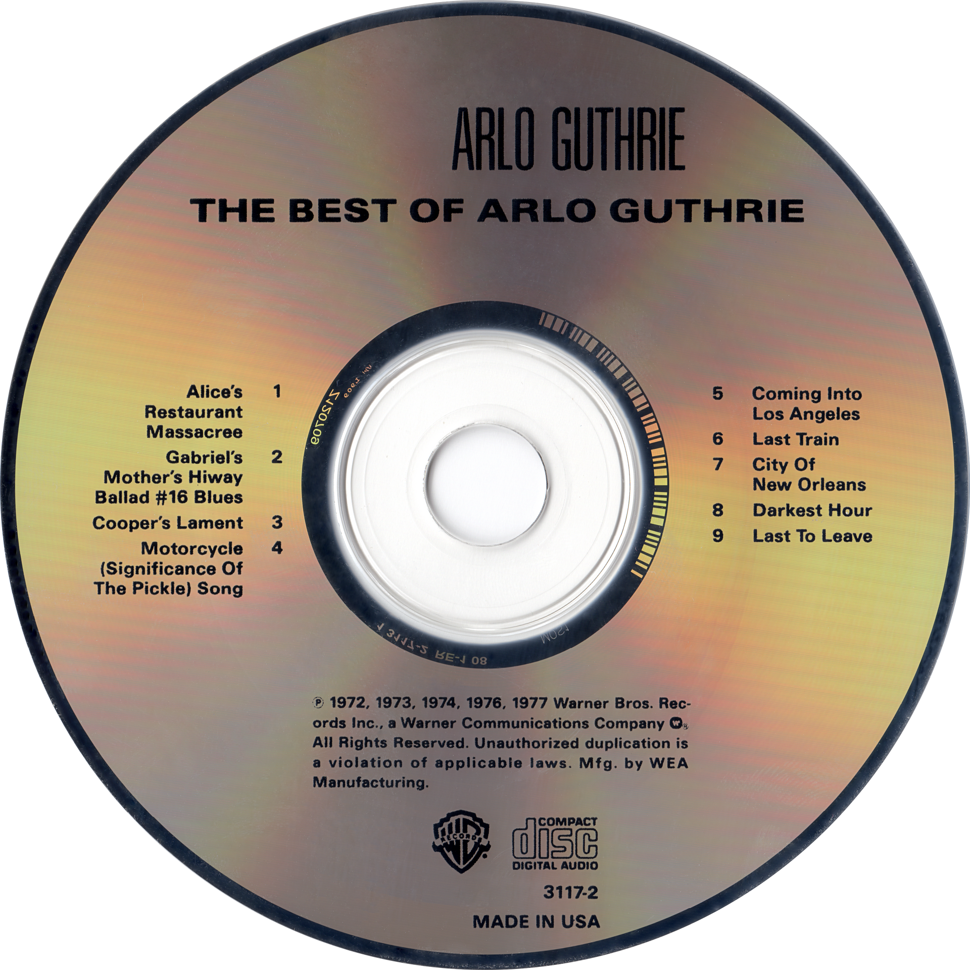 Arlo Guthrie – The Best Of (CD) - Alternate View