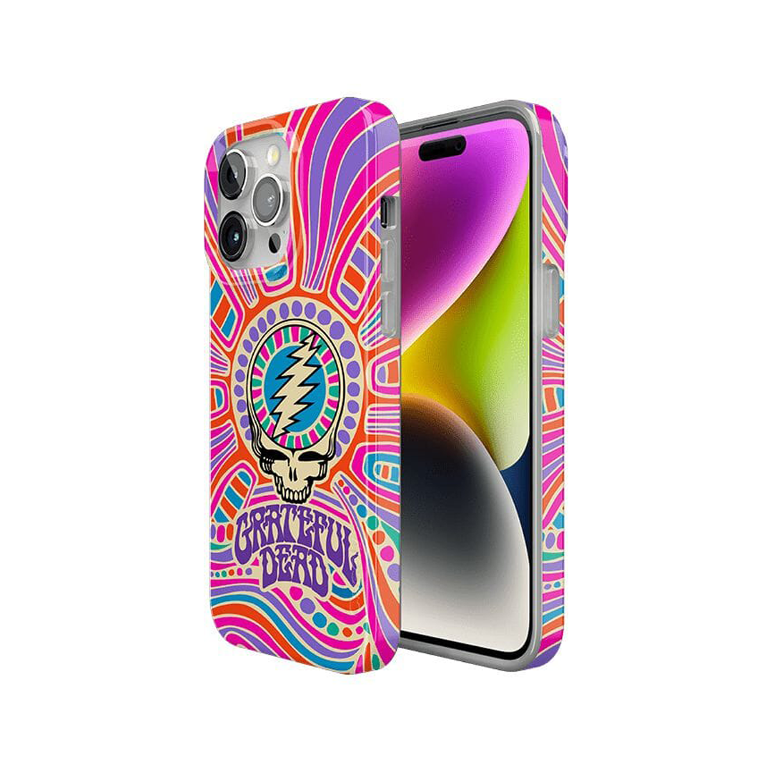 Grateful Dead Skull Case by Casely - Side Angle on iPhone